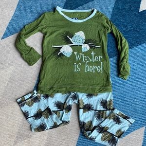 Kickee Pants 12-18 month Christmas two piece